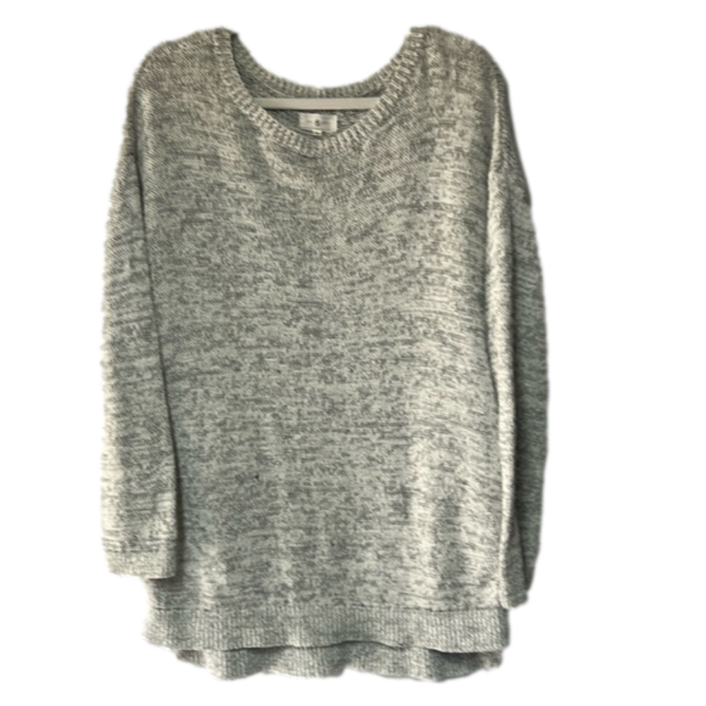 Women’s Lou & Grey sweater white‎ with gray pattern size L with side zippers